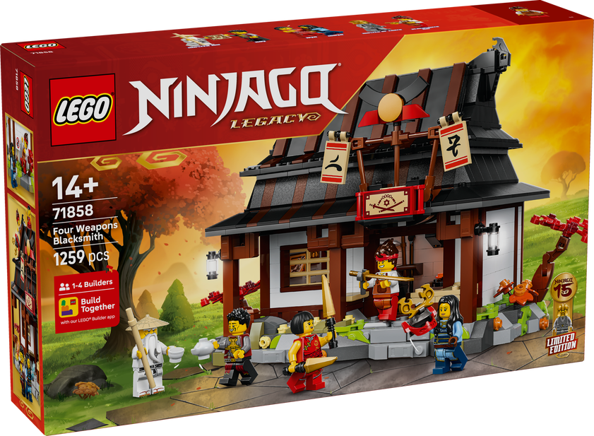 LEGO® NINJAGO® 15-årsjubileum – De fyra vapnens smedja 71858