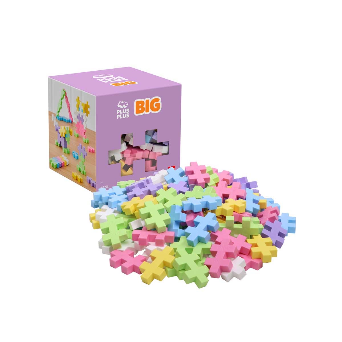 Plus-Plus BIG Pastel Mix / 100 pcs