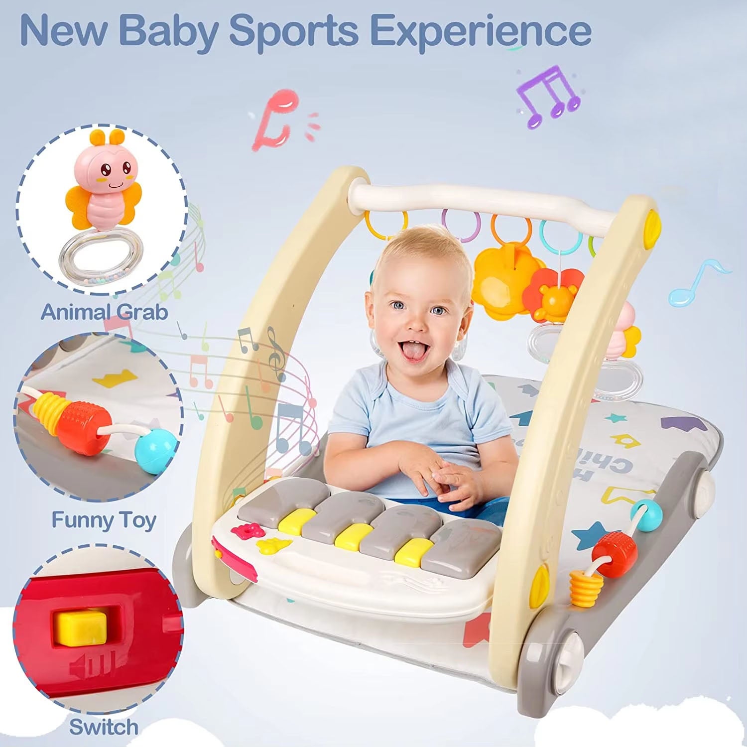 KID, Babygym m. piano och gåvagn