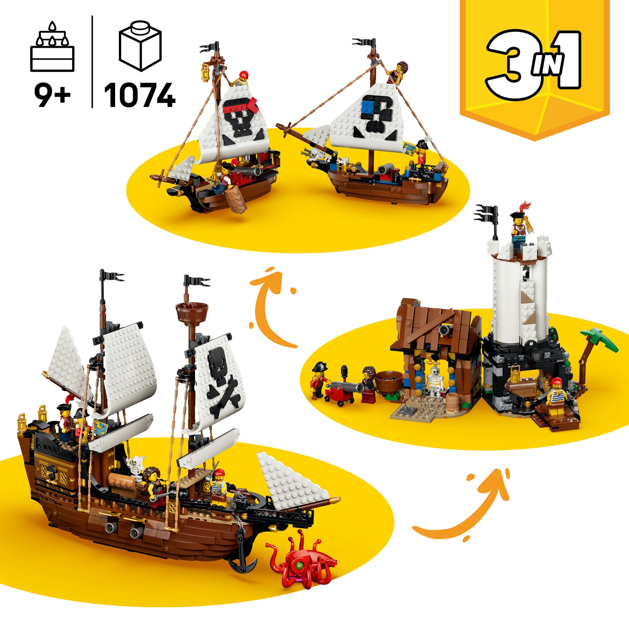 LEGO® Creator 3-i-1 Ikoniskt piratskepp 31387
