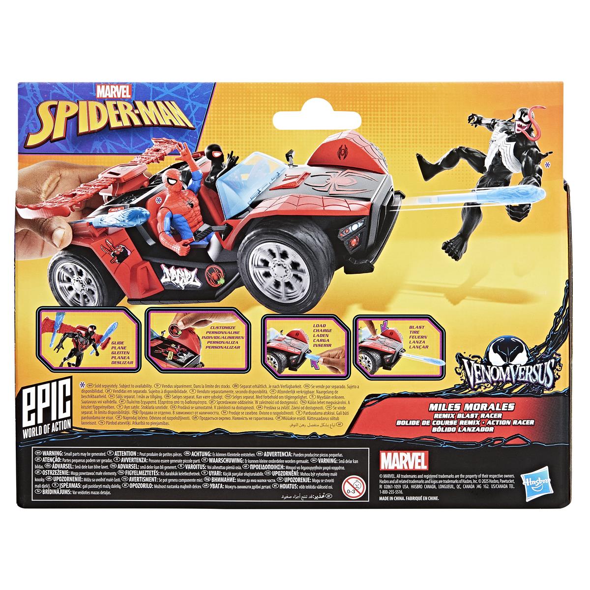 Spider-Man 4 Inch VenomVersus Miles Remix Blast Racer