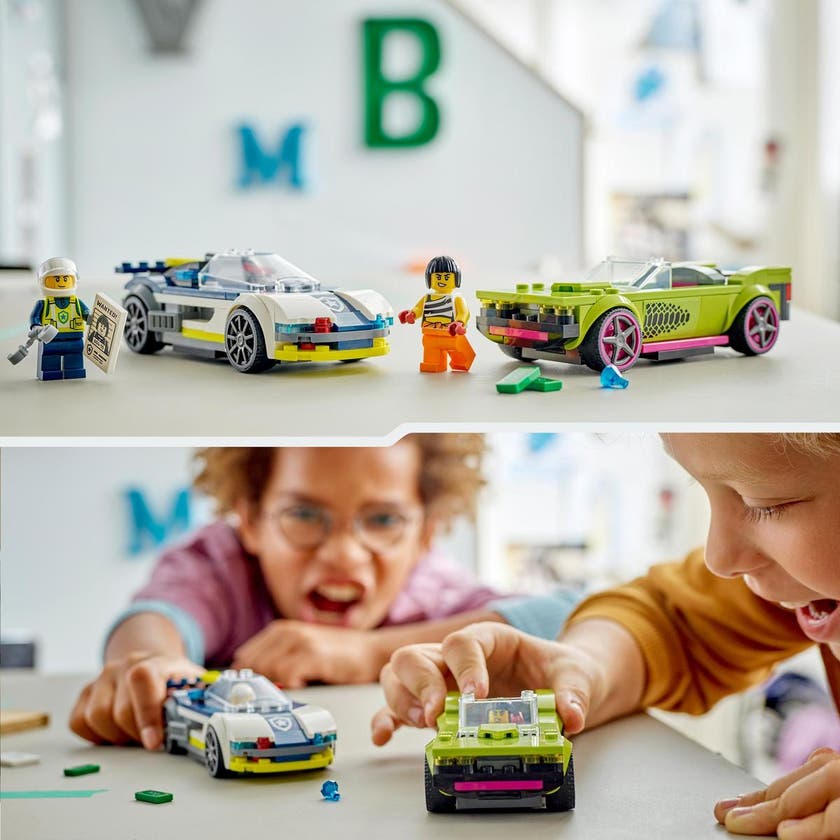 LEGO City 60415, Jakt med polisbil och muskelbil
