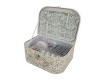 PAP, Blommig Teservis För 4 med Bricka, Metall