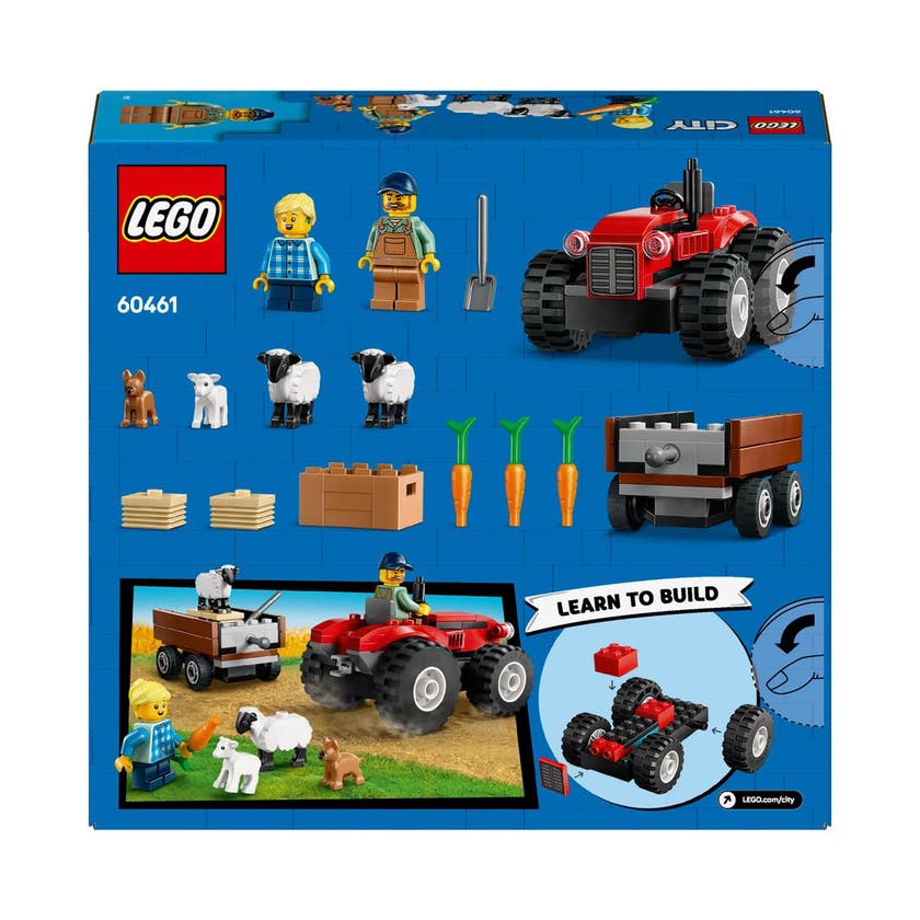 LEGO City Great Vehicles 60461, Röd jordbrukstraktor med släp och får