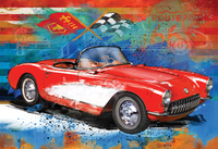 Corvette Cruising Tin Pussel i metallåda