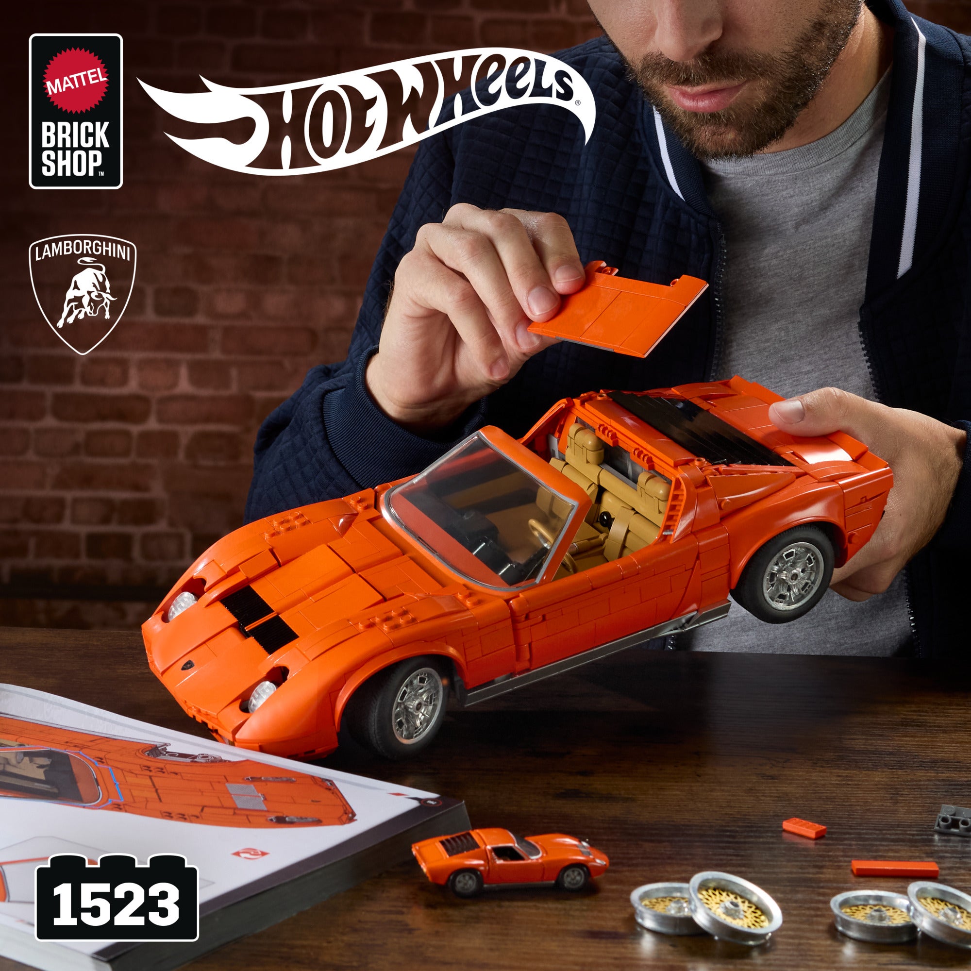 Mattel Brick Shop Hot Wheels Lamborghini Miura P400 SV