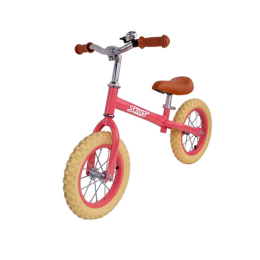 Skills, Balanscykel 12" Rosa med Gummihjul