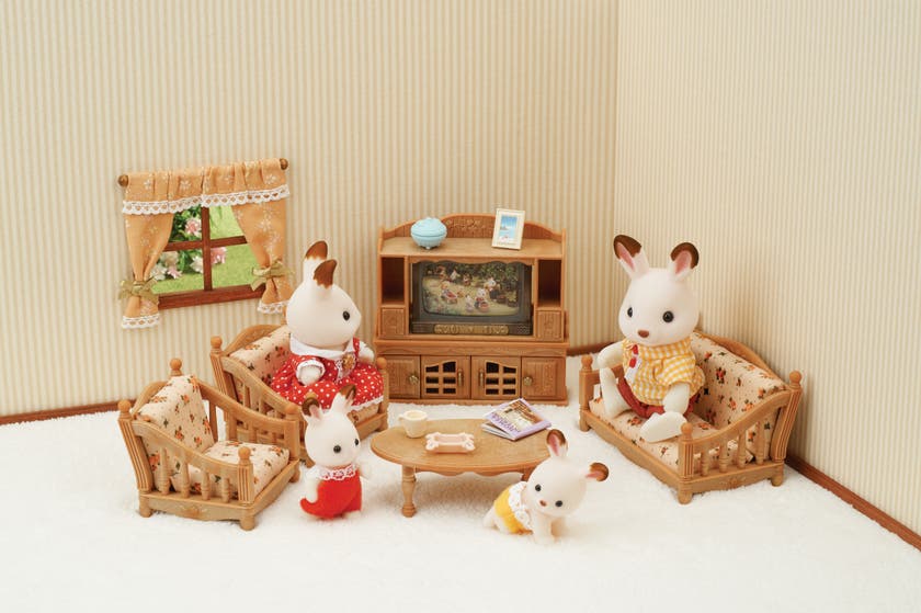 Sylvanian Families - Soffgrupp med TV set