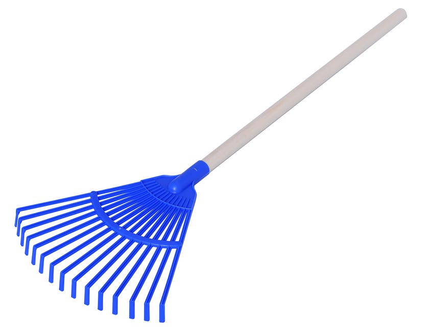 Plasto - Lövkratta med trähandtag sorterade färger