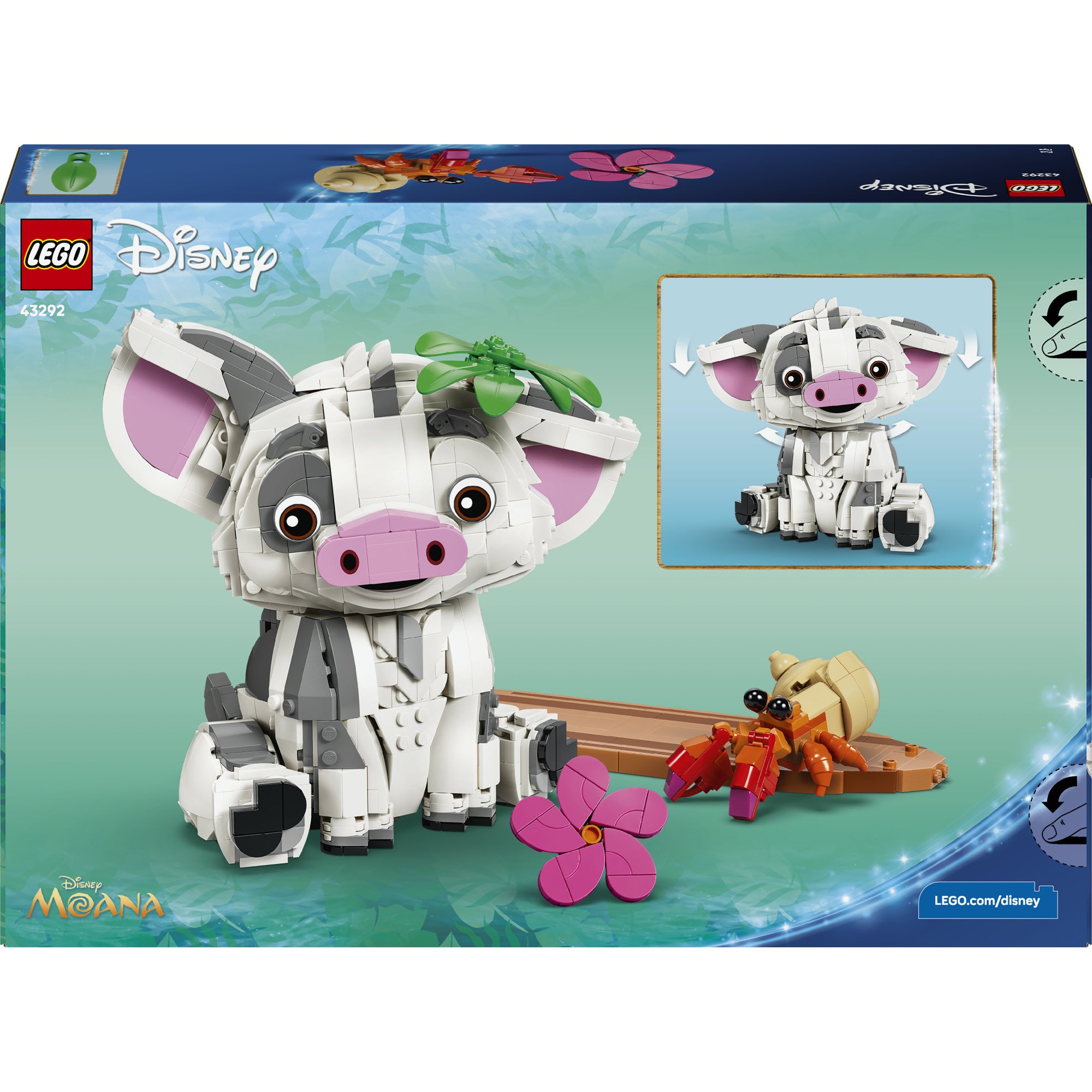 LEGO® │ Disney Vaiana Pua Byggleksak med grisprydnad 43292