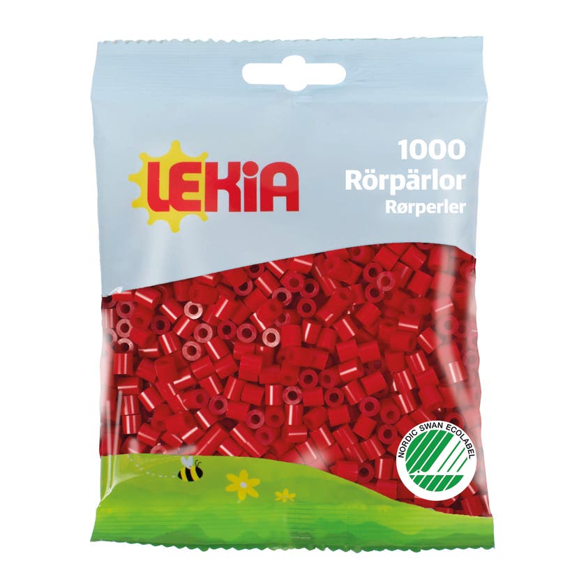 Rörpärlor 1000 st Julröd