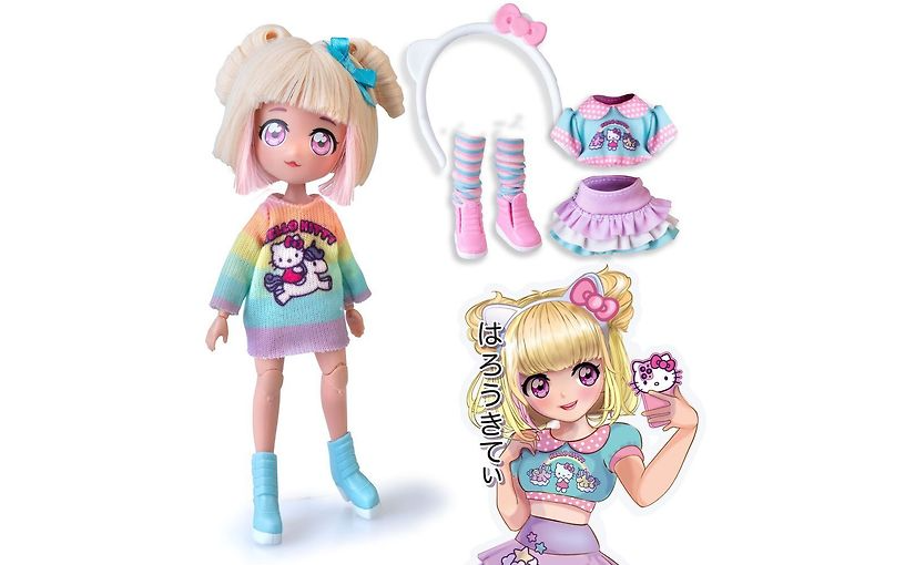 Hello Kitty Manga Fashion Unicorn Docka